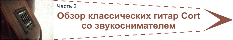 Часть 2. Классические гитары Cort со звукоснимателем